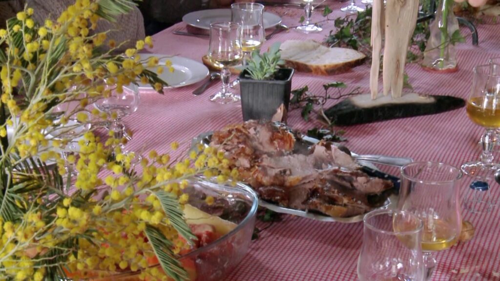 Recette de gigot d'agneau à la broche et légumes oubliés au cidre