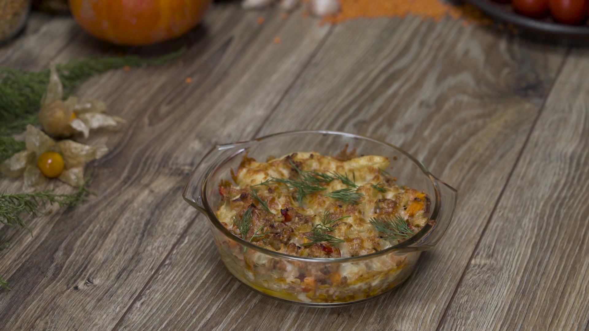 Baked conchiglie with minced meat