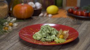 Fettuccine with shrimp in spinach-parmesan sauce